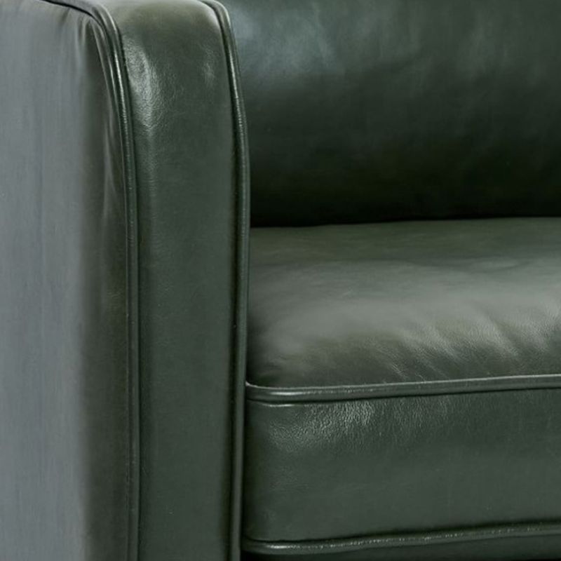 Canapé de bras carré arrière en vrac canapé en faux cuir stationnaire avec coussins