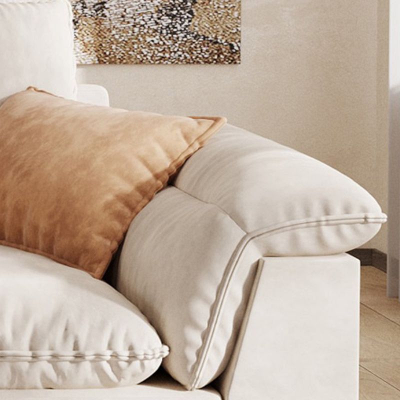 Divano imbottito nordico da 30,7 "divano alto dormiente con deposito