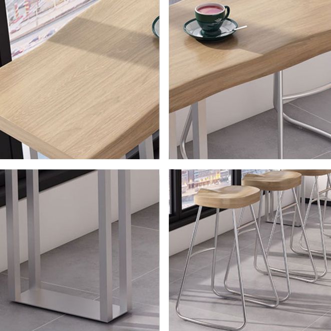Modern Rectangle Solid Wood Bar Table Set 1/3/5 Pieces Counter Table with Backless Stools Clearhalo 'Bar Furniture' 'furn' 'furn_home_bar_bar_sets' 'Furniture' 'Home Bars & Bar Sets' 'home_bar_bar_sets' 'Kitchen & Dining Furniture' 1200x1200_db58cdef-fcc0-4f77-9720-47e9ac880328