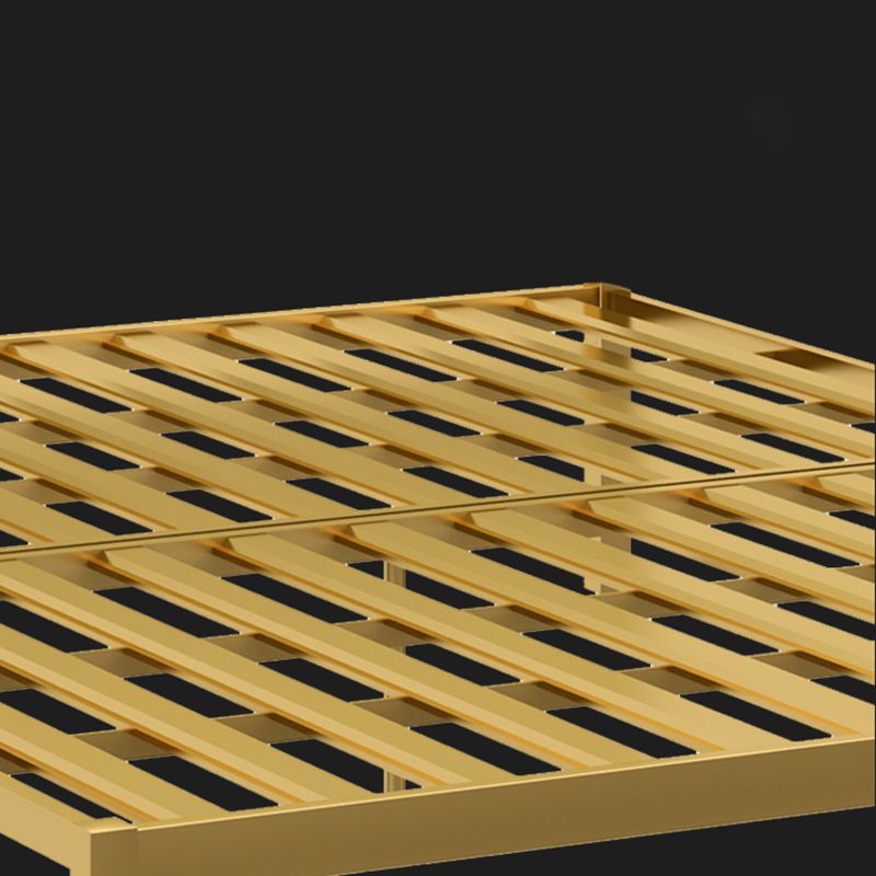 Modern Style Metal Slat Standard Bed with Rectangular Headboard Clearhalo 'Bedroom Furniture' 'Beds' 'furn' 'furn_beds' 'Furniture' 1200x1200_db5a3d29-293f-4c14-8aa1-3f041d725942