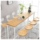 Contemporary Backless Counter Stool Pine Wood Armless Barstool with White Sled Base Clearhalo 'Bar Furniture' 'Bar Stools' 'bar_stools' 'furn' 'furn_bar_stools' 'Furniture' 'Kitchen & Dining Furniture' 1200x1200_db5ac9b2-3f4d-4dc8-a057-63a709fd5bd2