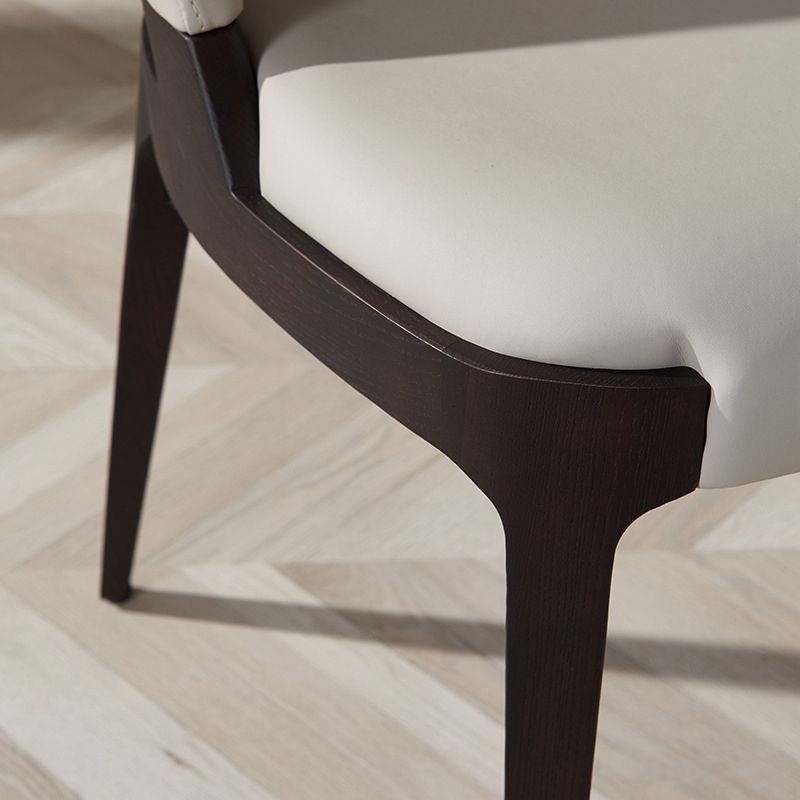 Modern Simple Side Chair Wooden Base Side Dining Chair for Bedroom