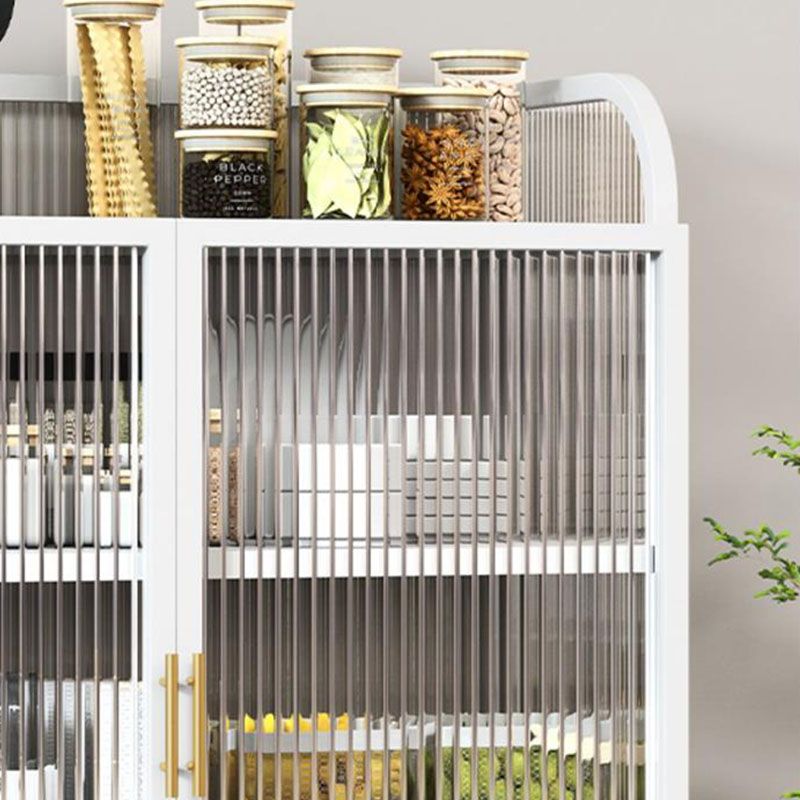 Tavolo a buffet in metallo a porte di vetro contemporanea per sala da pranzo