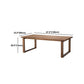 Mesa moderna de madera maciza para mesa rectangular de restaurantes con base de trineo