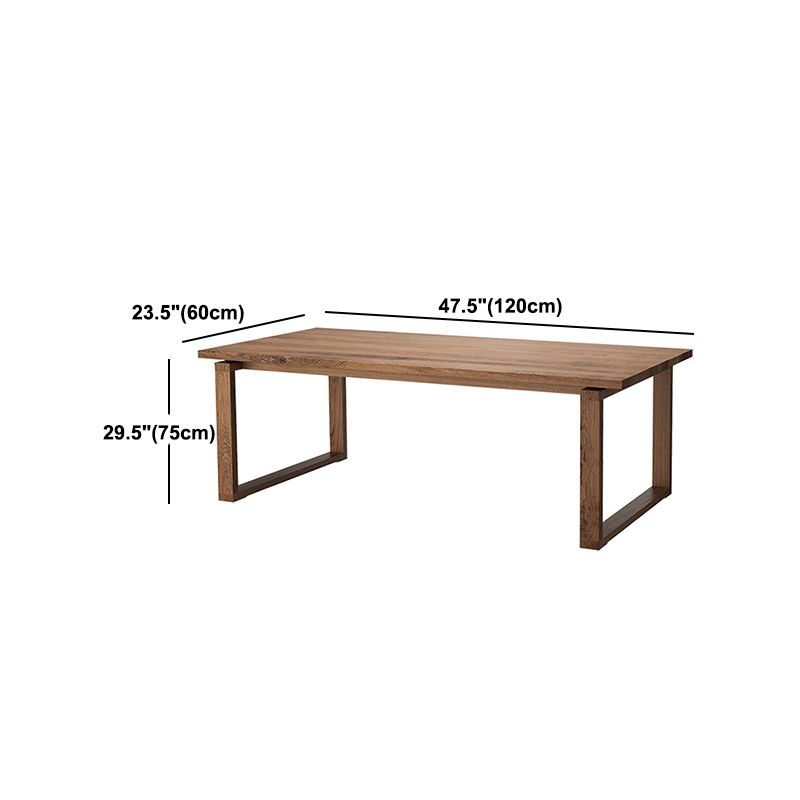 Mesa moderna de madera maciza para mesa rectangular de restaurantes con base de trineo