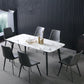 White Top Table with 4 Metal Legs Industrial Rectangle Dining Table Clearhalo 'Dining Tables & Seating' 'Dining Tables' 'dining_table' 'furn' 'furn_dining_table' 'Furniture' 'Kitchen & Dining Furniture' 1200x1200_db5ffa2a-9986-4475-8a21-ee9234912ba5