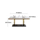 White Table Stone Top Traditional Luxury Rectangle Table with Stainless Steel Frame Clearhalo 'Dining Tables & Seating' 'Dining Tables' 'dining_table' 'furn' 'furn_dining_table' 'Furniture' 'Kitchen & Dining Furniture' 1200x1200_db6039d3-9159-454e-b0f0-99cee16fda55