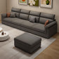 Contemporary Faux Leather Sofa with Ottoman Included in Pine Wood Clearhalo 'furn' 'furn_sofas' 'Furniture' 'Living Room Furniture' 'Sofa' 'sofas' 1200x1200_db60b918-e934-4dc5-ae0a-f240916ab016