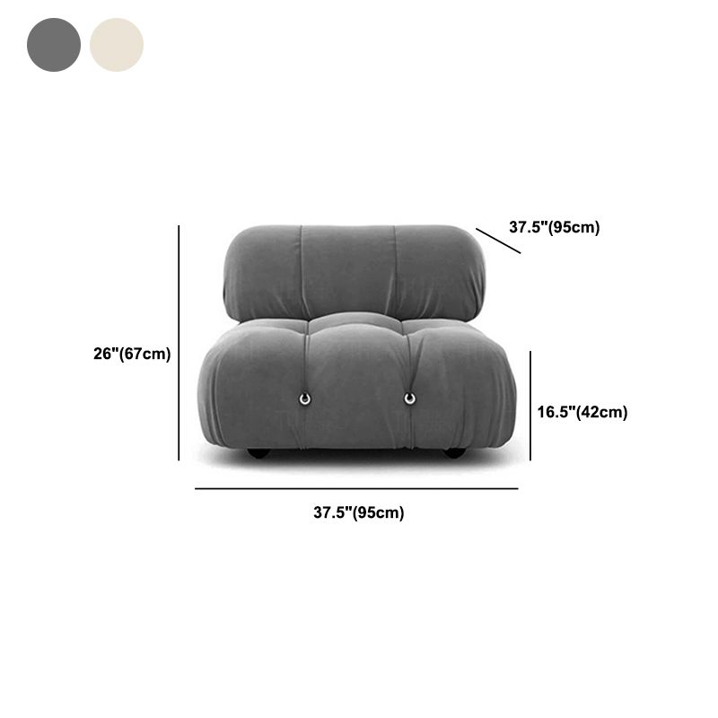 Canapé en velours d'agneau de style moderne gris / blanc / orange / canapé-lit bleu