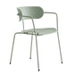 Contemporary Style Arm Chair Plastic Open Back Side Chair with Metal Base Clearhalo 'Dining Chairs' 'Dining Tables & Seating' 'dining_chair' 'furn' 'furn_dining_chair' 'Furniture' 'Kitchen & Dining Furniture' 1200x1200_db61e094-d273-43e0-aa18-090cf36a1831