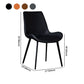 Contemporary Armless Chair Matte Finish Leather Curved Parsons Side Chair for Home