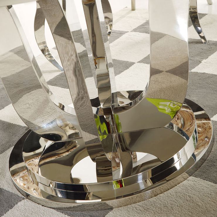 Marble Dining Table Luxury Style Single Pedestal Base Round Table for Dining Room Clearhalo ' dining_table' 'Dining Tables & Seating' 'Dining Tables' 'furn' 'furn_dining_table' 'Furniture' 'furniture_dining_table' 'Kitchen & Dining Furniture' 'kitchen&dining_furn' 'kitchen' 'kitchen_dining_table' 1200x1200_db66e5f2-37f4-4d49-85fe-e9017359cbe8