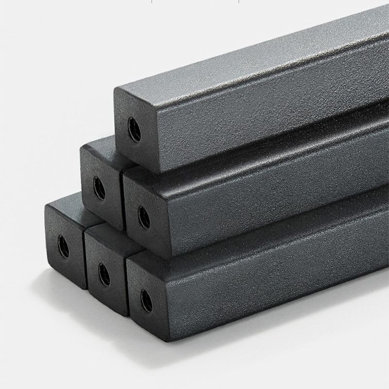 Faux Leather Armless Sofa Bed Sewn Pillow Back Sofa Bed in Grey