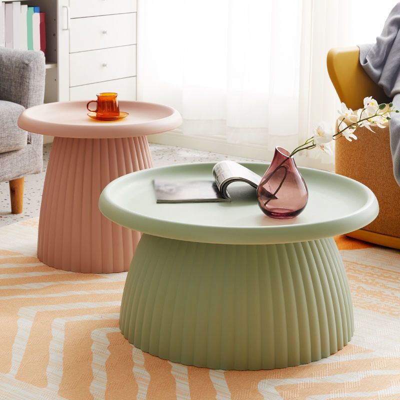 Modern Style Cocktail Table Acrylic Material Multi-color Selection Round Coffee Table