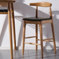 Faux Leather Dining Stools Industrial Style Bar Stool with Solid Wood Base Clearhalo 'Bar Furniture' 'Bar Stools' 'bar_stools' 'furn' 'furn_bar_stools' 'Furniture' 'Kitchen & Dining Furniture' 1200x1200_db688529-b363-4e8c-a866-e1a2d919f0b9