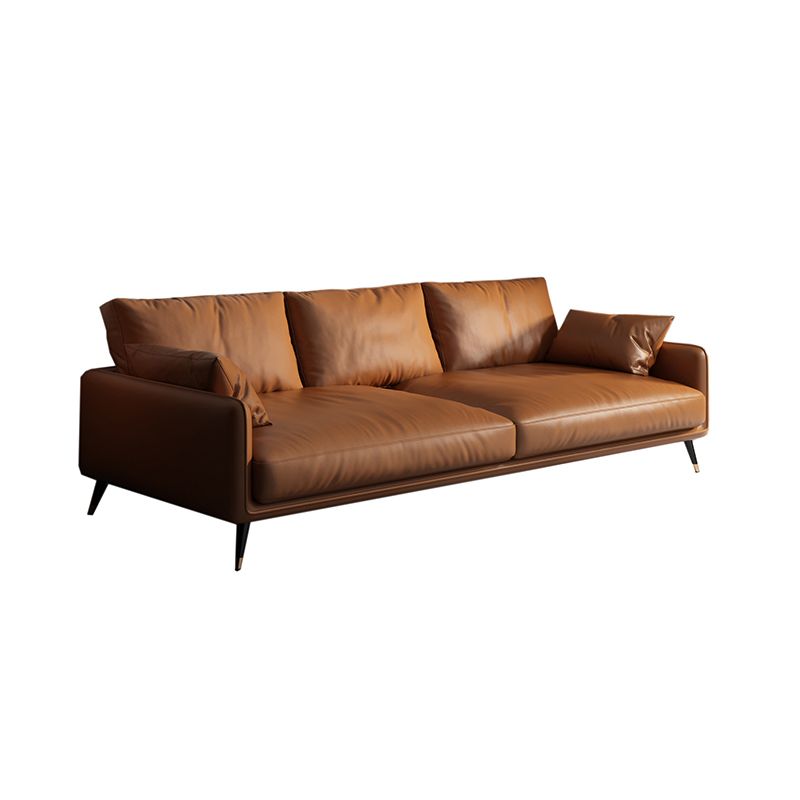 31" High Modern Square Arm Sofa with Loose Back Standard Sofa for Living Room, Dark Brown Clearhalo 'furn' 'furn_sofas' 'Furniture' 'furniture_sofas' 'Living Room Furniture' 'Sofa' 'sofas' 1200x1200_db68a43f-60dd-4292-adf6-d0a115632d43