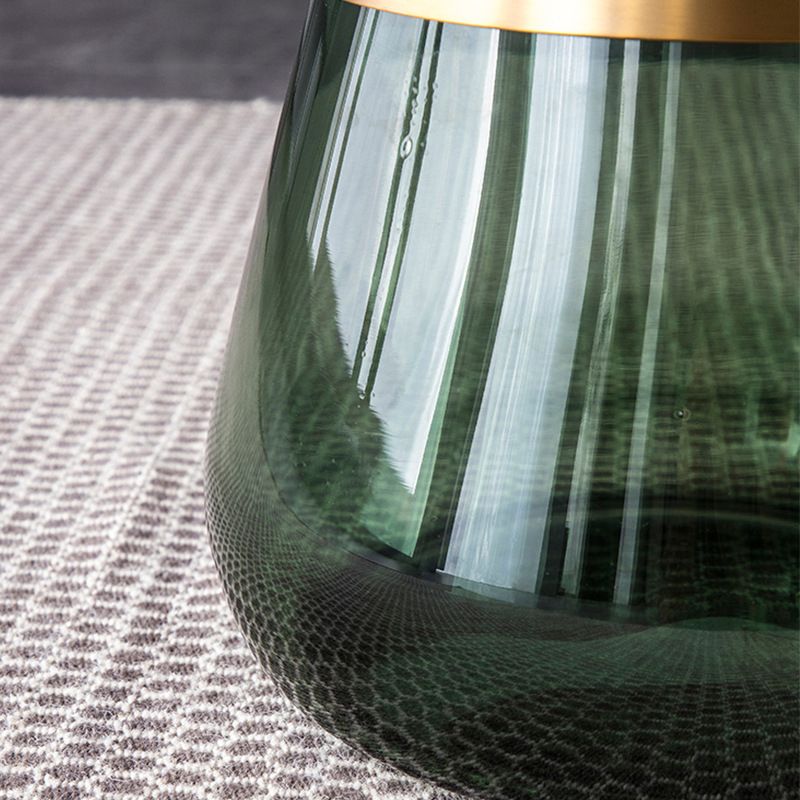 中世紀のモダンな台座トレイトップラウンドシングルコーヒーテーブル