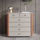 Commode contemporaine en pierre de 15,6 pouces de largeur avec 6 tiroirs