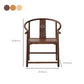 Traditional Kitchen Dining Chair Solid Wood Arm Chair with Cushion