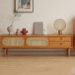 Mobile TV scandinavo Console TV in legno massello con cassetti