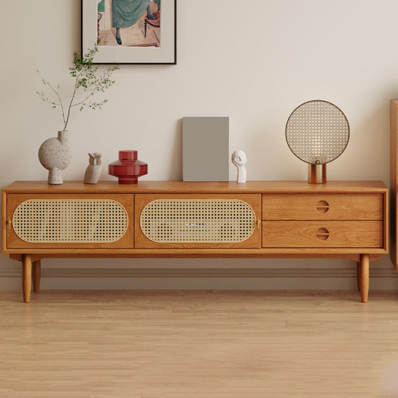 Mobile TV scandinavo Console TV in legno massello con cassetti