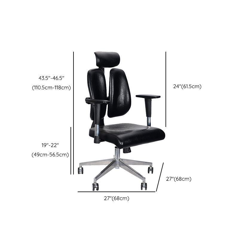 Sedia moderna in pelle Sedia direzionale Sedia con schienale alto con ruote