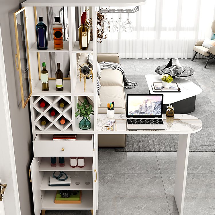 Modern Style Bar Table Stone Bar Table with Storage for Living Room Clearhalo 'Bar Furniture' 'Bar Tables' 'bar_tables' 'furn' 'furn_bar_tables' 'Furniture' 'Kitchen & Dining Furniture' 1200x1200_db6d870c-d905-4925-8e38-f38957502cc1