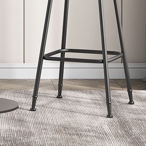 Scandinavian Backless Footrest Barstool Matte Finish Upholstered Home Stool Clearhalo 'Bar Furniture' 'Bar Stools' 'bar_stools' 'furn' 'furn_bar_stools' 'Furniture' 'furniture_bar_stools' 'Kitchen & Dining Furniture' 1200x1200_db6e5a57-511d-4646-a8c2-81409c1cfad8