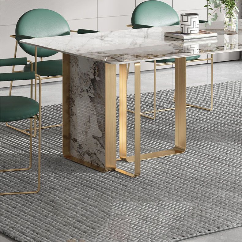 Luxury 1/4/5/7 Pieces Dining Set Sintered Stone Dining Table with Chairs Clearhalo 'Dining Room Sets' 'Dining Tables & Seating' 'dining_room_set' 'furn' 'furn_dining_room_set' 'Furniture' 'furniture_dining_room_set' 'Kitchen & Dining Furniture' 1200x1200_db6eb409-87ea-436b-bcb1-81e00c7b3980