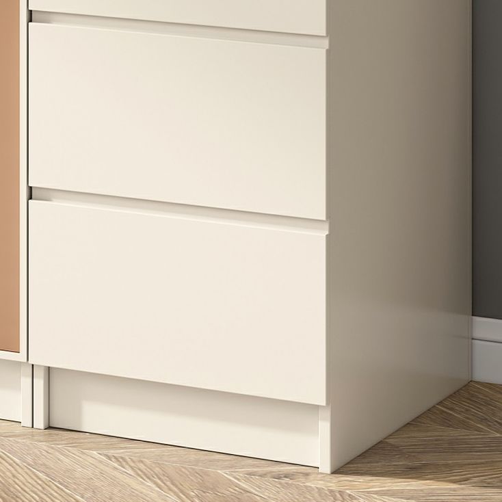 Armoire en bois d'ingénierie avec portes en verre armoire moderne pour chambre à coucher