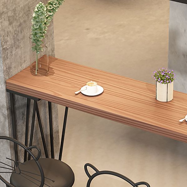 Tavolo da banco di gambe moderne in legno solido tavolo da pranzo accento per bistrot naturale