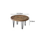 Nordic Style Cocktail Table Brown Elm Wood Top Metal Base Round/square Coffee Table Clearhalo 'Coffee & Accent Tables' 'Coffee Tables' 'coffee_tables' 'furn' 'furn_coffee_tables' 'Furniture' 'furniture_coffee_tables' 'Living Room Furniture' 1200x1200_db6f6277-de05-44bf-8a03-b8dad5be8482