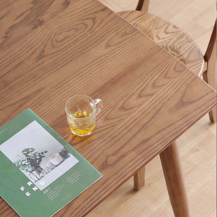 Mid-Century Modern Dining Table Brown Rectangle Solid Wood Dining Table Clearhalo ' dining_table' 'Dining Tables & Seating' 'Dining Tables' 'furn' 'furn_dining_table' 'Furniture' 'furniture_dining_table' 'Kitchen & Dining Furniture' 'kitchen&dining_furn' 'kitchen' 'kitchen_dining_table' 1200x1200_db6fa302-9c3f-4897-93d2-9b5a2dc5609e