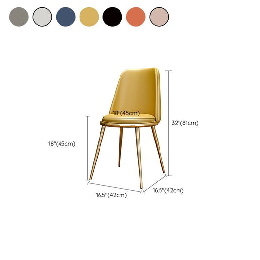Upholstered Lounge Chair Armless Vanity Chair with Gold Tone Legs Clearhalo 'Accent Chairs' 'accent_chairs' 'Chairs & Seating' 'furn' 'furn_accent_chairs' 'Furniture' 'Living Room Furniture' 1200x1200_db7089c3-6c41-4ad6-87db-5d5f3b8e457d