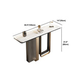 Tavolo di pietra rettangolo glam, 31,49 "HAVOLO ACCENTO CONSOLE H in bianco per Hall