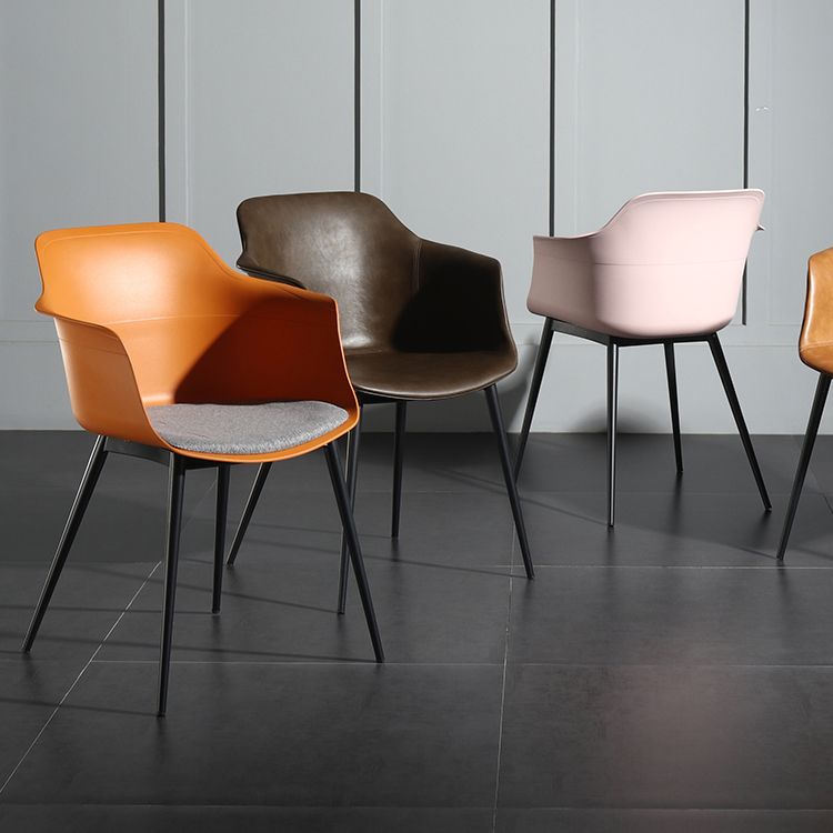 Contemporary Style Dining Chair Arm Metal Side Parsons Chairs for Kitchen Clearhalo ' kitchen&dining_furn' 'Dining Chairs' 'Dining Tables & Seating' 'dining_chair' 'Furniture' 'furniture_dining_chair' 'Kitchen & Dining Furniture' 'kitchen' 1200x1200_db769813-835d-4bff-9d41-b3f4fddf4133