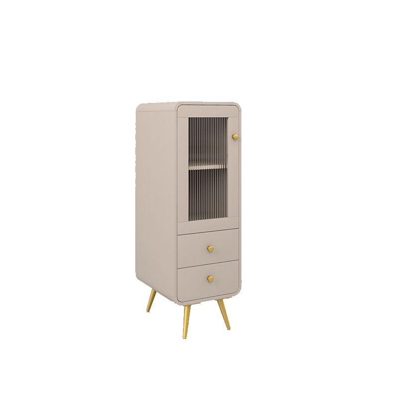 Modern 15.7" W Square Cabinet 1 Glass Door Side Cabinet with 2 Drawers Clearhalo 'Cabinets & Chests' 'cabinets_chests' 'furn' 'furn_cabinets_chests' 'Furniture' 'Living Room Furniture' 1200x1200_db777a84-6bbf-42e9-a8e2-591c432d0658