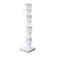 Modern Corner Vertical Bookshelf White and Black Closed Back Bookshelf Clearhalo 'Bookcases' 'furn' 'furn_bookcases' 'Furniture' 'furniture_bookcases' 'kitchen' 'kitchen_bookcases' 'Living Room Furniture' 'Office Furniture' 1200x1200_db78269e-fe8e-469c-9b2a-c0a5213deaae
