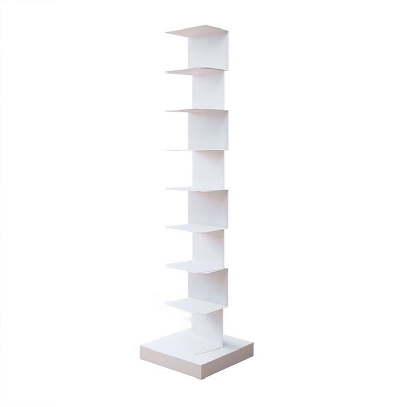 Modern Corner Vertical Bookshelf White and Black Closed Back Bookshelf Clearhalo 'Bookcases' 'furn' 'furn_bookcases' 'Furniture' 'furniture_bookcases' 'kitchen' 'kitchen_bookcases' 'Living Room Furniture' 'Office Furniture' 1200x1200_db78269e-fe8e-469c-9b2a-c0a5213deaae