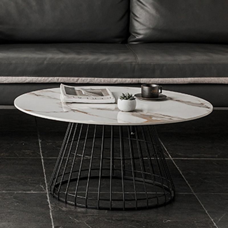 Tavolino minimalista top in pietra rotonda 2 pezzi tavolo da cocktail