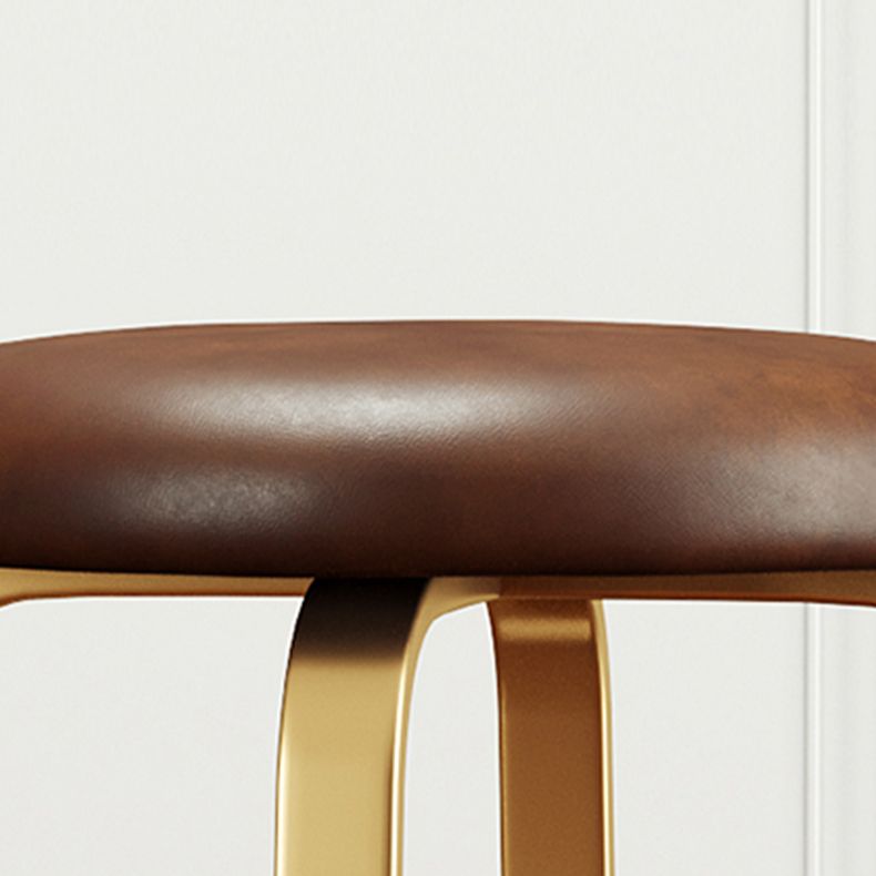 Footrest Upholstered Armless Bar Stool Matte Finish Backless Home Stool Clearhalo 'Bar Furniture' 'Bar Stools' 'bar_stools' 'furn' 'furn_bar_stools' 'Furniture' 'furniture_bar_stools' 'Kitchen & Dining Furniture' 1200x1200_db798e03-08fa-4ebf-960d-7dc5669f50da