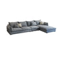 Light-grey Contemporary Sectional Stain-Resistant Living Room Solid Wood Sofa