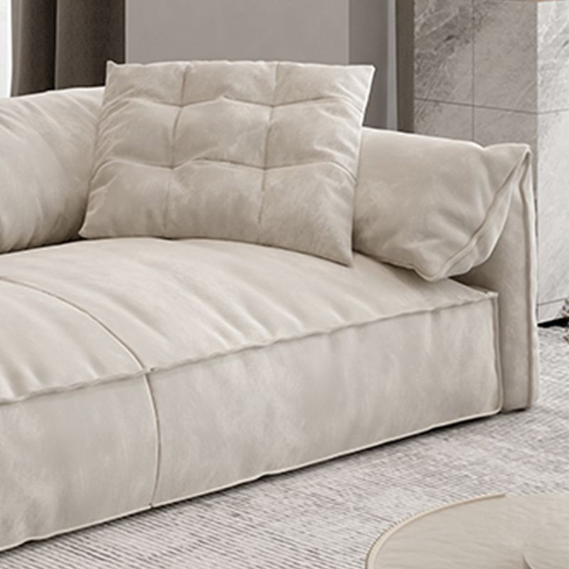Scandinavian Faux Leather Sofa Pillow Top Arm Couch in Gray/Beige Clearhalo 'furn' 'furn_sofas' 'Furniture' 'furniture_sofas' 'Living Room Furniture' 'Sofa' 'sofas' 1200x1200_db7d9487-77f7-4737-b9d7-5c310668da02