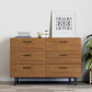 Water Resistant Storage Cabinet Solid Wood Accent Chests with 6 Drawers