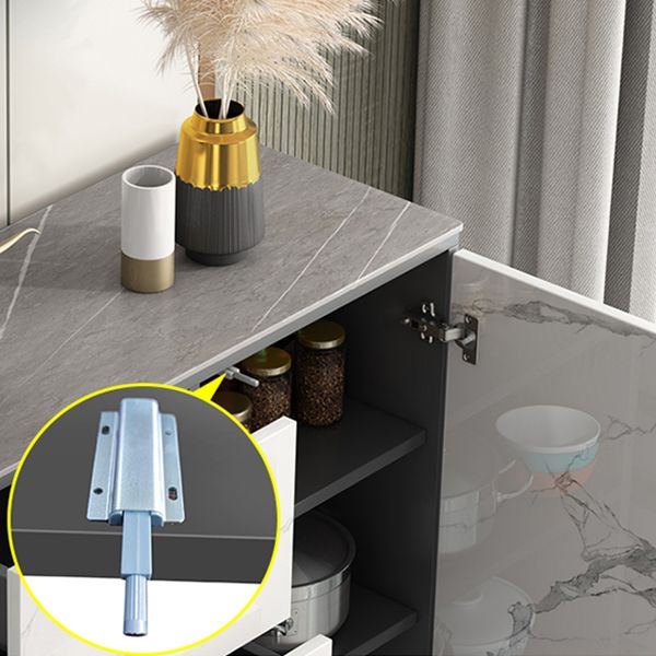 Stone Kitchen Sideboard Cabinet Modern Server Cabinet with Storage Clearhalo 'buffet_sideboard' 'Buffets & Sideboards' 'Furniture' 'furniture_buffet_sideboard' 'Kitchen & Dining Furniture' 1200x1200_db7f0736-d1a6-43f6-b25c-912d4e5b5008