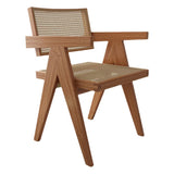 Traditional Style Dining Chair Solid Wood Cane Back Arm Chair for Home Clearhalo 'Dining Chairs' 'Dining Tables & Seating' 'dining_chair' 'furn' 'furn_dining_chair' 'Furniture' 'Kitchen & Dining Furniture' 1200x1200_db7f4494-5a28-4b24-97ed-73d5438f1b9c