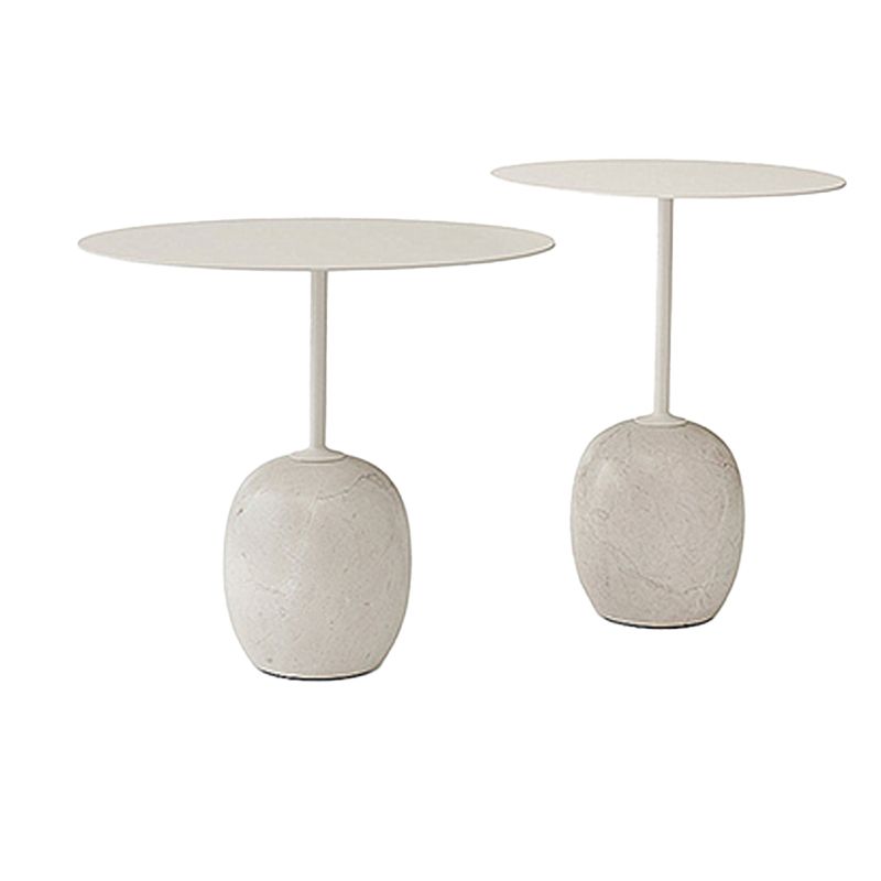 Pedestal Round Side Table Mid-Century Metal Sofa Corner Table Clearhalo 'Coffee & Accent Tables' 'End & Side Tables' 'end_side_tables' 'furn' 'furn_end_side_tables' 'Furniture' 'Living Room Furniture' 1200x1200_db803f49-028a-46da-8bad-f8895f64268a