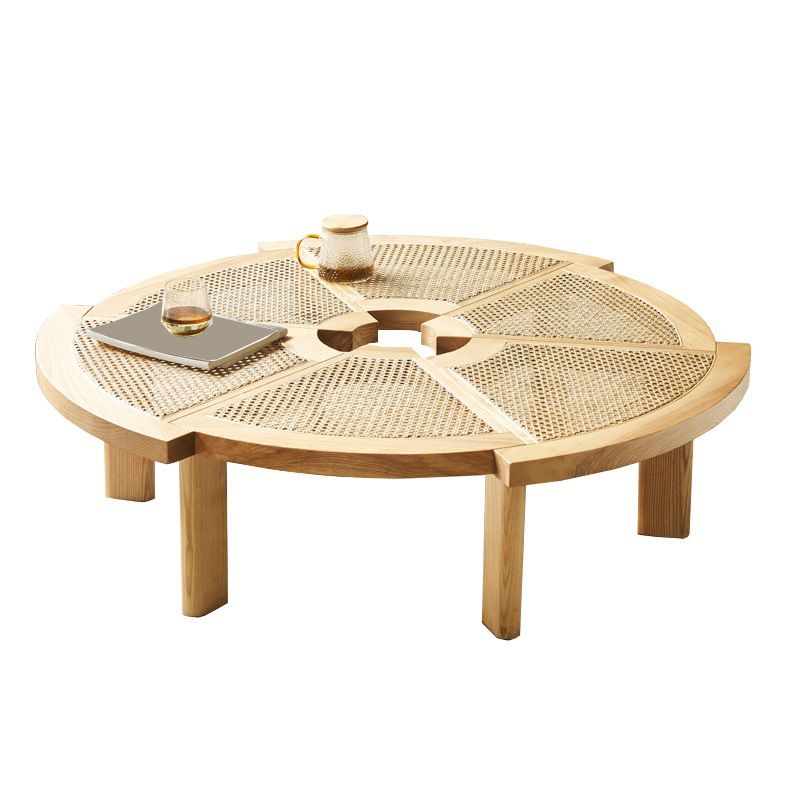 6 Legs Single Coffee Table Wooden Modernism Brown/Beige/Black Cocktail Table Clearhalo 'Coffee & Accent Tables' 'Coffee Tables' 'coffee_tables' 'furn' 'furn_coffee_tables' 'Furniture' 'furniture_coffee_tables' 'Living Room Furniture' 1200x1200_db8067ed-53de-4591-a3b7-eadc95c8319c