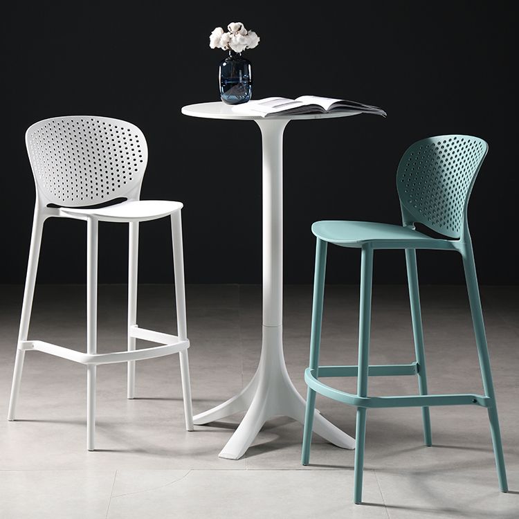 Nordic Bar-stool Plastic Counter Bar Stool for Kitchen Bar with Plastic Legs Clearhalo 'Bar Furniture' 'Bar Stools' 'bar_stools' 'furn' 'furn_bar_stools' 'Furniture' 'furniture_bar_stools' 'Kitchen & Dining Furniture' 1200x1200_db81384c-5a1d-4834-a869-8a50680228b5