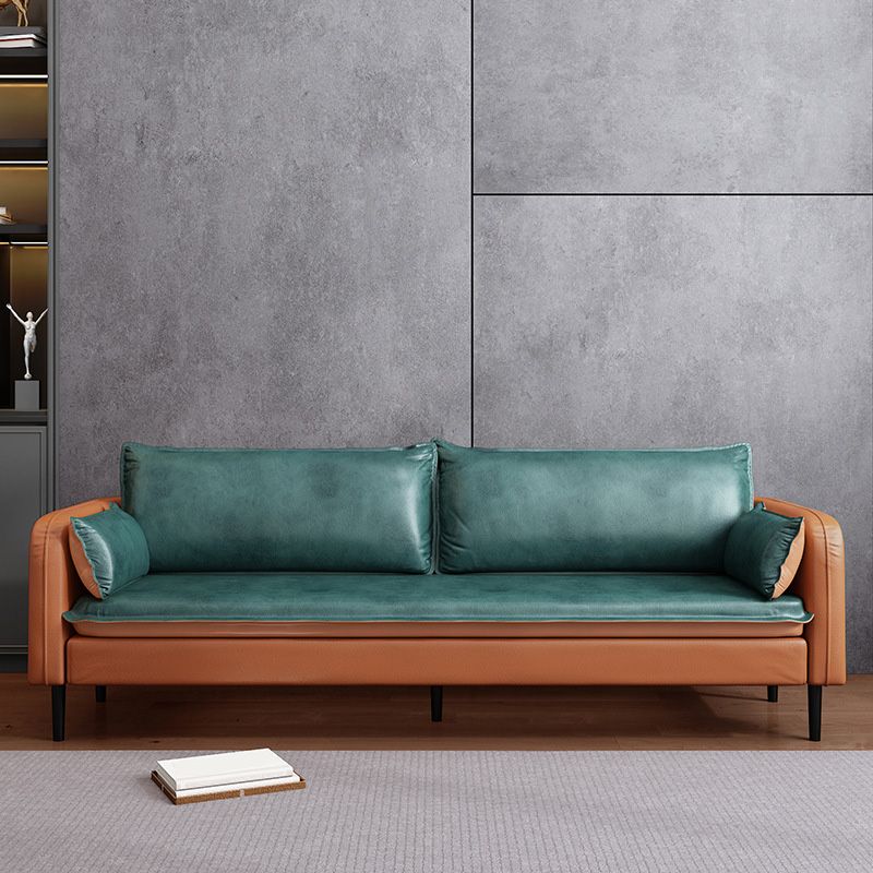 Contemporary Standard Sofa Couch Square Arm Sofa Set with Pillows Clearhalo 'Furniture' 'furniture_sofas' 'Living Room Furniture' 'Sofa' 'sofas' 1200x1200_db833822-5737-4517-9a52-3b08bb916eb8